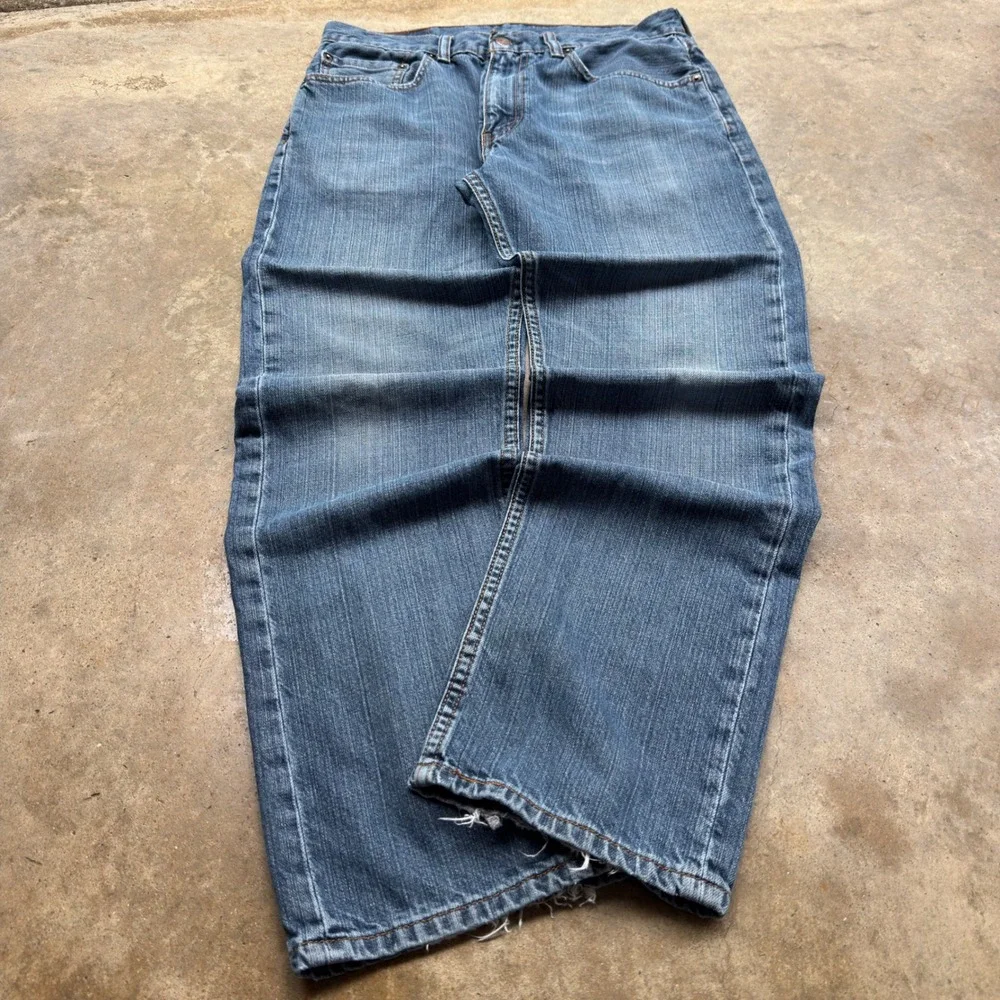 Vintage 2000s Levis 505 Mid Wash Workwear Denim Jeans Blue 32x30 (h2)